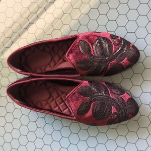 Birdies Heron Velvet Sequin Loafers